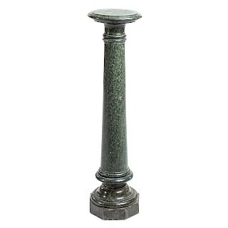 Italian green serpentine marble pedestal