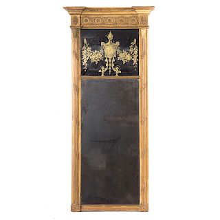 George III carved gesso gilt wood tabernacle mirror