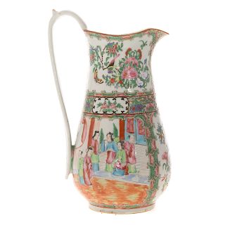 Chinese Export Rose Medallion water pitcher