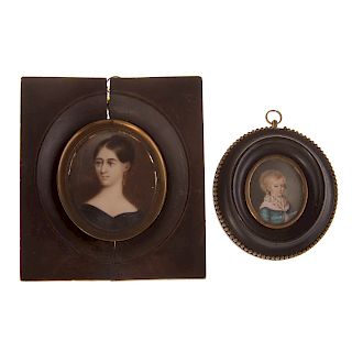Two portrait miniatures