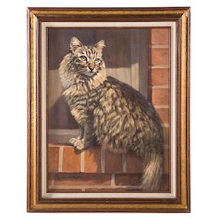 Lorraine L. Shultz. Maine Coon Cat, oil on canvas
