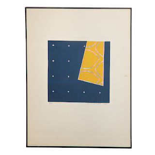 Funasaka Yoshisake. Pink Dots, woodcut