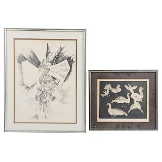American, 20th Century.  Two works on paper