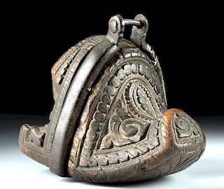 19th C. Mexican Iron and Wood Stirrup
