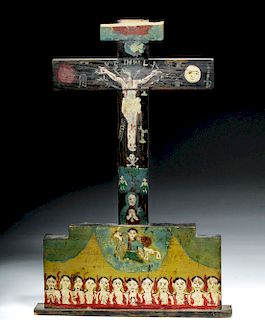 19th C. Spanish Colonial Cross - La Cruz de las Animas