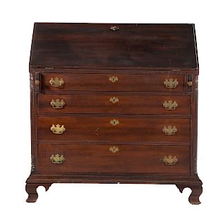 Chippendale style mahogany slant-front desk
