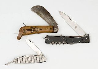 Assorted Pocket Knives, Lot of Three 