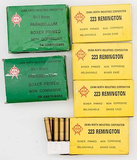 Assorted Norinco Ammo .223 and 9mm 180 Rds. 