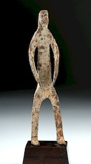 Early 20th C. African Lobi Iron Standing Figure
