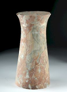 Ancient Bactrian Pink Stone Pillar / Column Idol