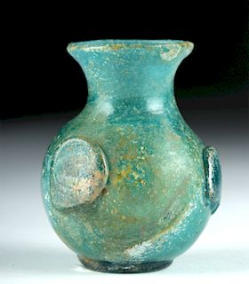 Ancient Sasanian Glass Vessel w/ Applied Dots