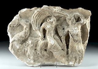 Magna Graecia Limestone Relief Frieze of Triton