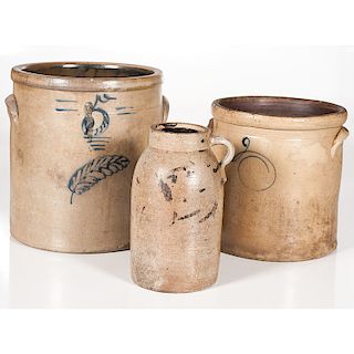 Stoneware Crocks and Jar