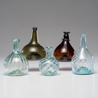Early Blown Glass Bottles, Plus