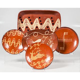 Contemporary Redware Plates and Platters