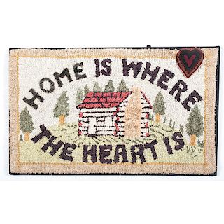 Home Is Where The Heart Is Hooked Rug