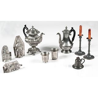 Pewter Teapots and Tablewares, Plus