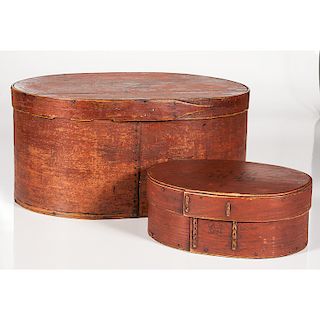 Stenciled Bentwood Boxes