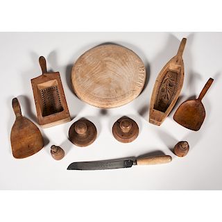 Butter Pats, Molds, and Other Woodenware
