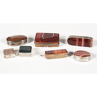 Agate Snuff Boxes and Match Safes