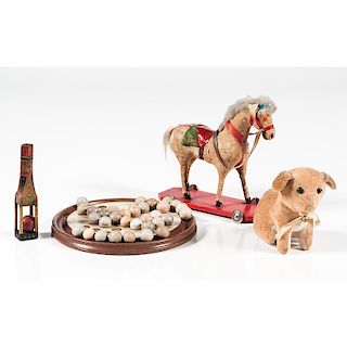 Stuffed Horse and Dog, Puzzle Whimsy Toy, and Solitaire Game