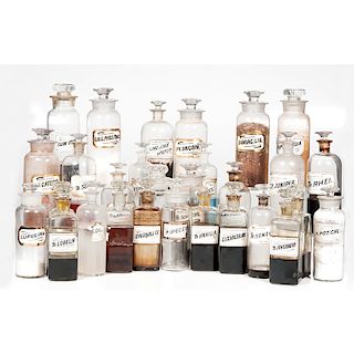 Molded Glass Apothecary Jars