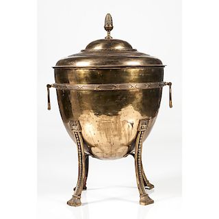 Neoclassical Brass Coal Bucket