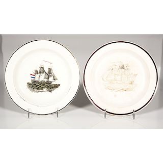 Nautical Creamware Plates 