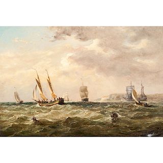 Oil on Canvas, Nautical Scene