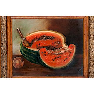 Folk Art Watermelon Still Life