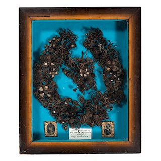 Poinsett Family Victorian Hair Wreath and Daguerreotypes