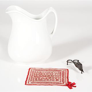 Sampler, Pitcher, and Candle Snuffer