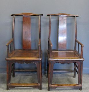 Pair of Southern Official's Hat Chairs.