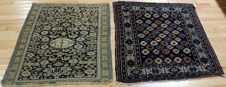 2 Antique and Finely Hand Woven Area Carpets.