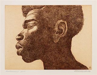 Charles White, (American, 1918-1979), Untitled (Portrait of a Man)