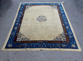 Antique and Finely hand Woven Chinese Carpet.