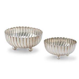 STERLING SILVER FLUTED BOWLS