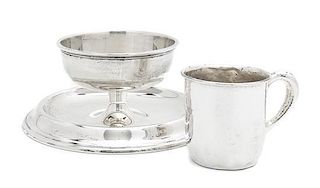 An American Silver Small Bowl, Gorham Mfg. Co., Providence, RI, Circa 1940, Height of first 3 1/4 inches