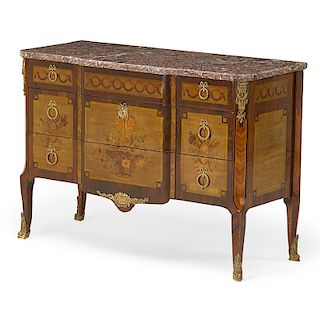 LOUIS XVI MARQUETRY INLAID COMMODE