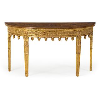 GEORGE III STYLE PARCEL GILT CONSOLE