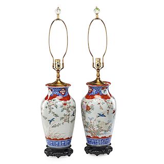 PAIR OF CHINESE PORCELAIN LAMPS