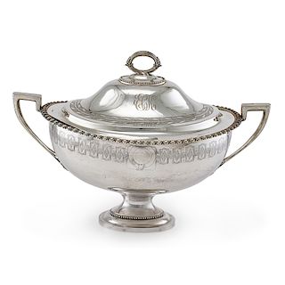 LARGE SILVER PLATED LIDDED TUREEN