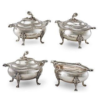 CRICHTON STERLING SILVER SAUCE TUREENS
