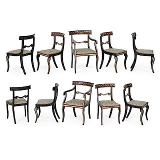 REGENCY STYLE PAINTED DINING CHAIRS