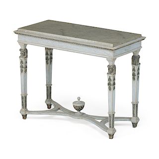 SWEDISH NEOCLASSICAL PAINTED CONSOLE TABLE