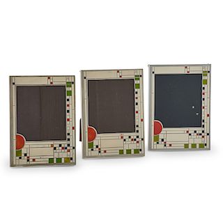 FRANK LLOYD WRIGHT DESIGNED ITALIAN STERLING SILVER PICTURE FRAMES