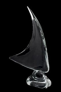 A Blown Glass Sculpture, Licio Zanetti for Murano, Height 21 1/2 x width 15 x depth 4 1/2 inches.