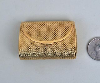 18K Gold Miniature Woven Purse Form Box