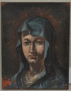 Portrait Bust Of The Virgin Mary O/C