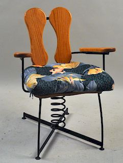 Whitmore Boogaerts Kinetic Oak/Wrought Iron Chair